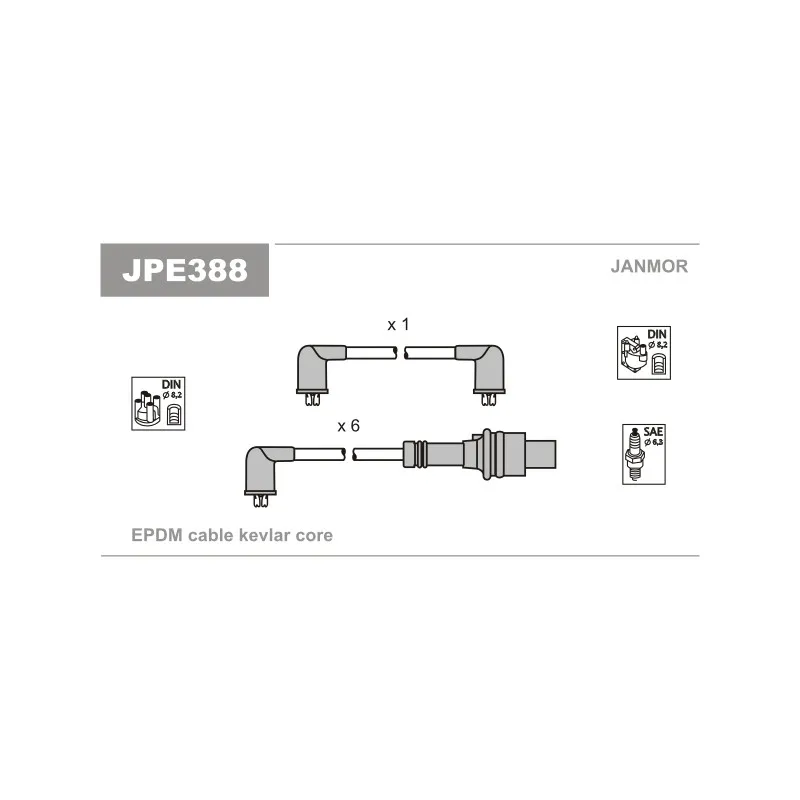 Kit de câbles d'allumage JANMOR JPE388