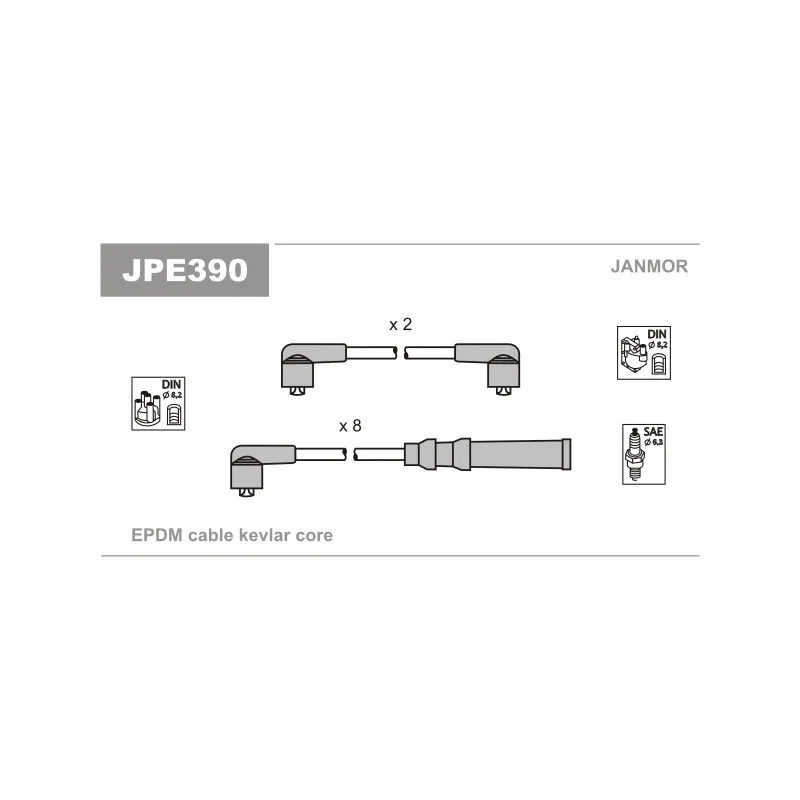 Kit de câbles d'allumage JANMOR JPE390