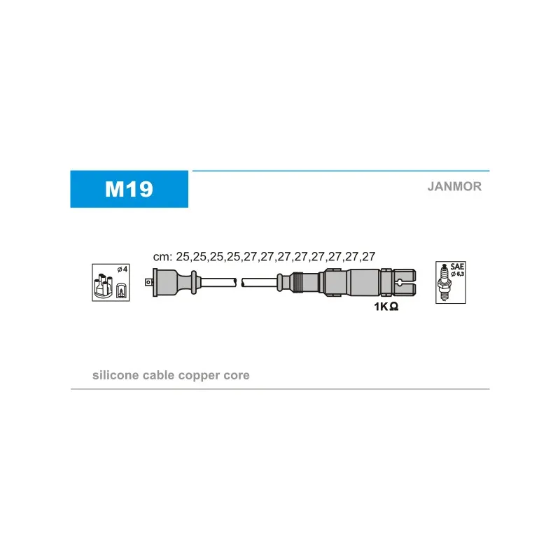 Kit de câbles d'allumage JANMOR M19