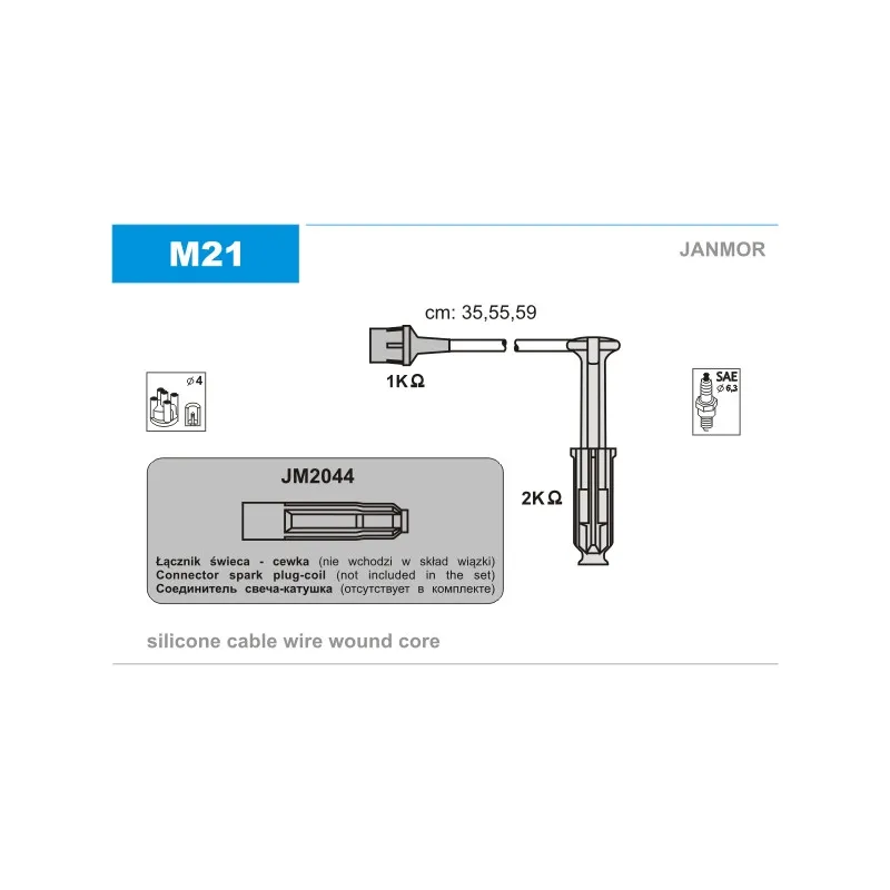 Kit de câbles d'allumage JANMOR M21