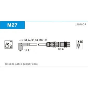 Kit de câbles d'allumage JANMOR M27