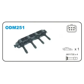 Bobine d'allumage JANMOR ODM251
