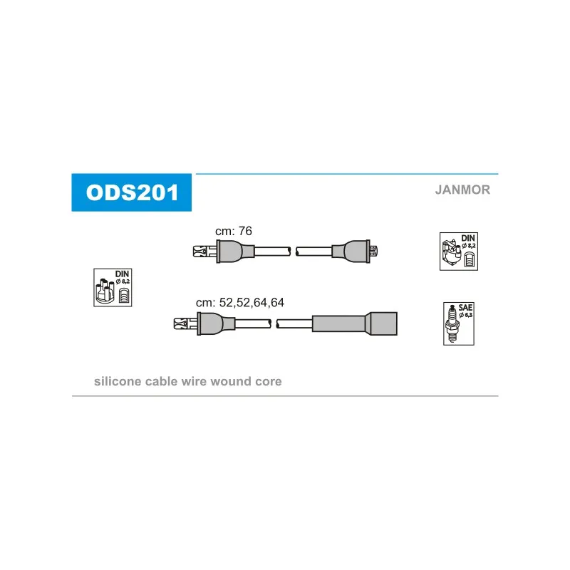 Kit de câbles d'allumage JANMOR ODS201