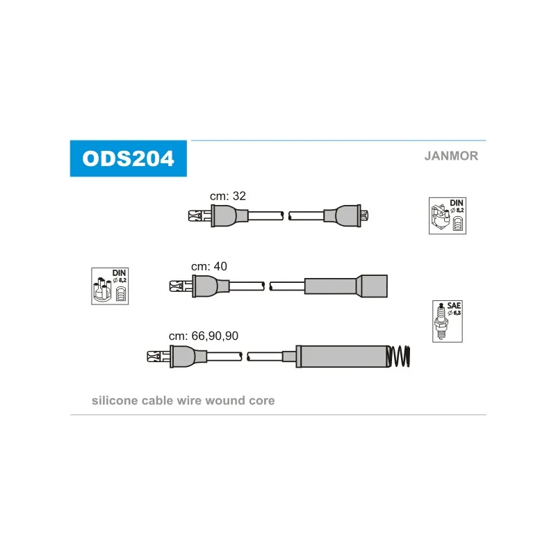 Kit de câbles d'allumage JANMOR ODS204
