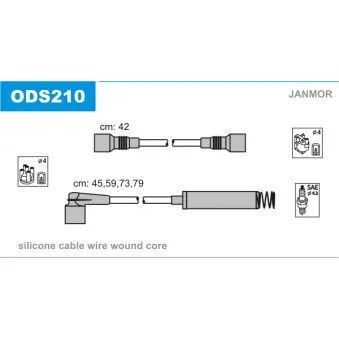 Kit de câbles d'allumage JANMOR ODS210