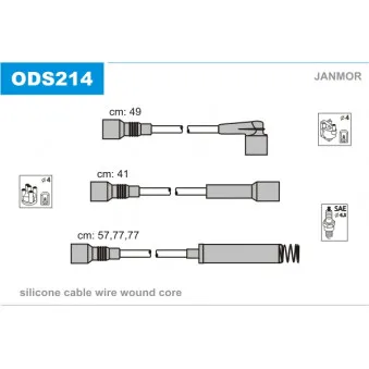 Kit de câbles d'allumage JANMOR ODS214
