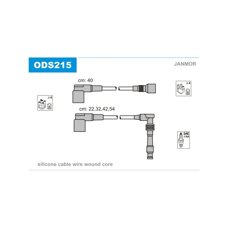 Kit de câbles d'allumage JANMOR ODS215