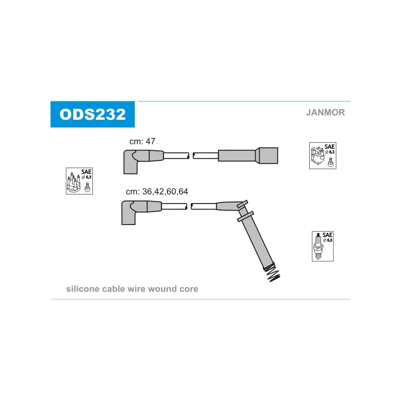 Kit de câbles d'allumage JANMOR ODS232