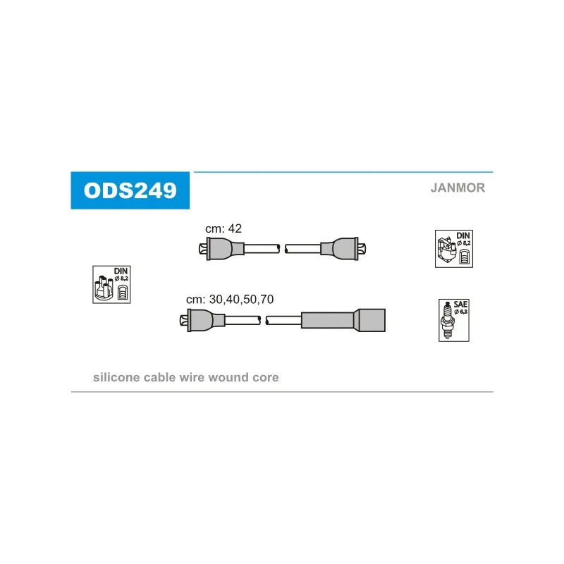 Kit de câbles d'allumage JANMOR ODS249