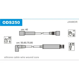 Kit de câbles d'allumage JANMOR ODS250