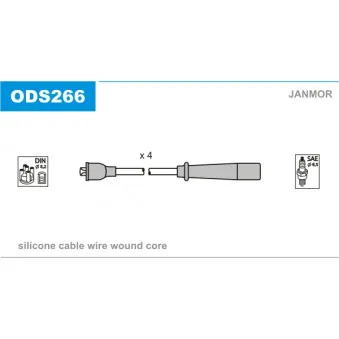 Kit de câbles d'allumage JANMOR ODS266