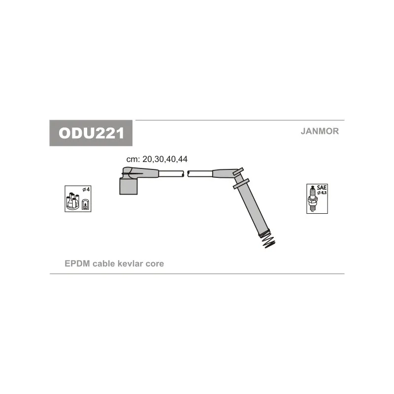Kit de câbles d'allumage JANMOR ODU221