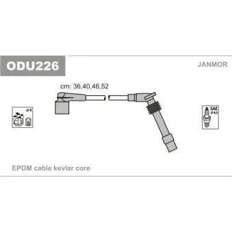 Kit de câbles d'allumage JANMOR ODU226