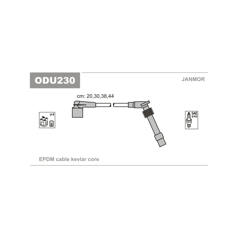 Kit de câbles d'allumage JANMOR ODU230