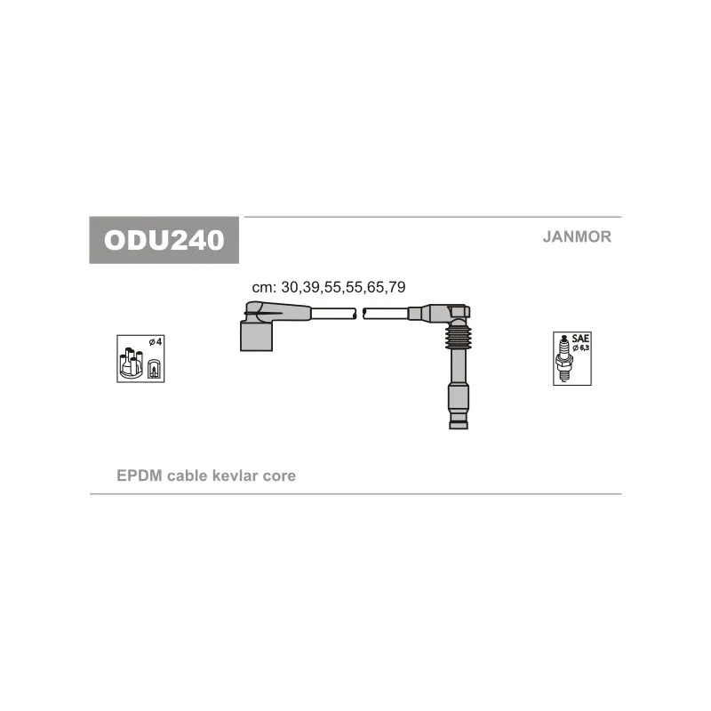 Kit de câbles d'allumage JANMOR ODU240