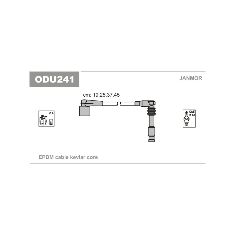 Kit de câbles d'allumage JANMOR ODU241