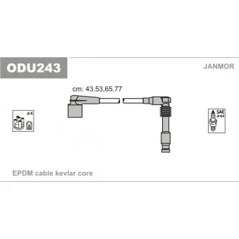 Kit de câbles d'allumage JANMOR ODU243