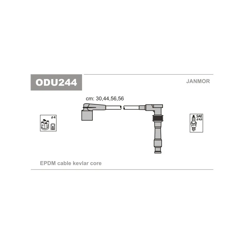 Kit de câbles d'allumage JANMOR ODU244