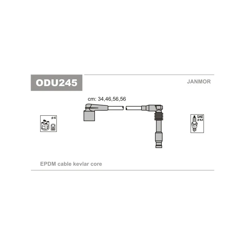 Kit de câbles d'allumage JANMOR ODU245