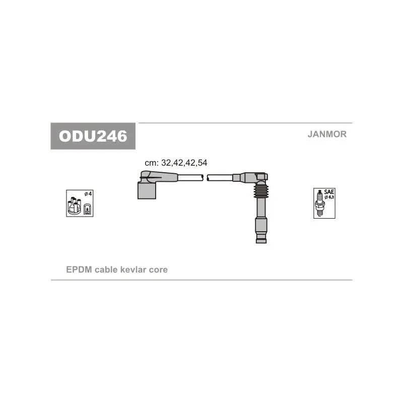 Kit de câbles d'allumage JANMOR ODU246