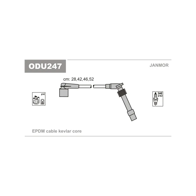 Kit de câbles d'allumage JANMOR ODU247
