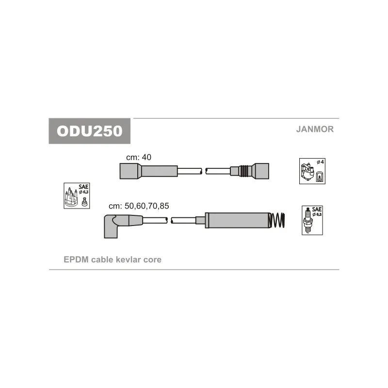 Kit de câbles d'allumage JANMOR ODU250