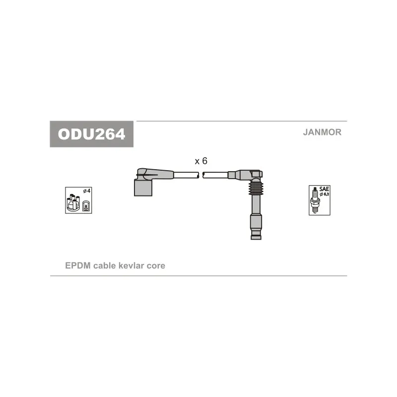 Kit de câbles d'allumage JANMOR ODU264