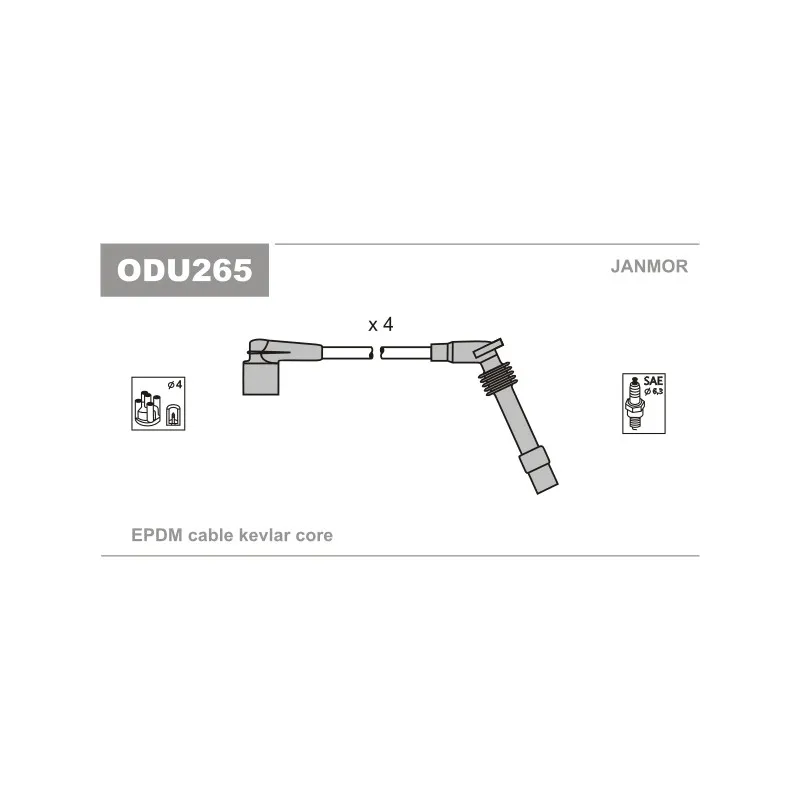 Kit de câbles d'allumage JANMOR ODU265