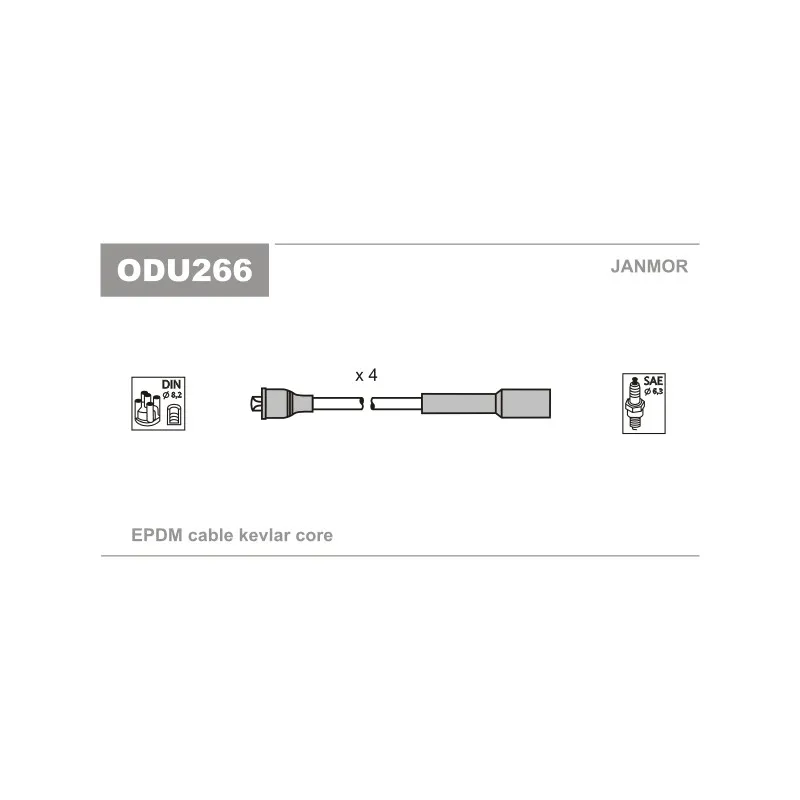 Kit de câbles d'allumage JANMOR ODU266