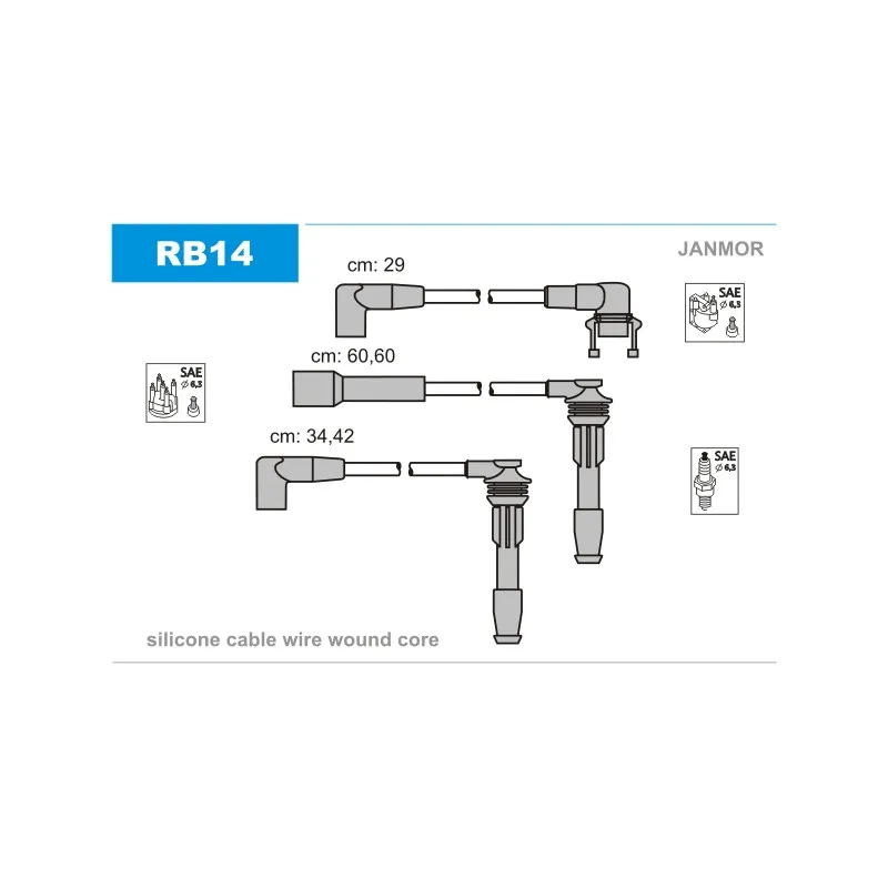 Kit de câbles d'allumage JANMOR RB14