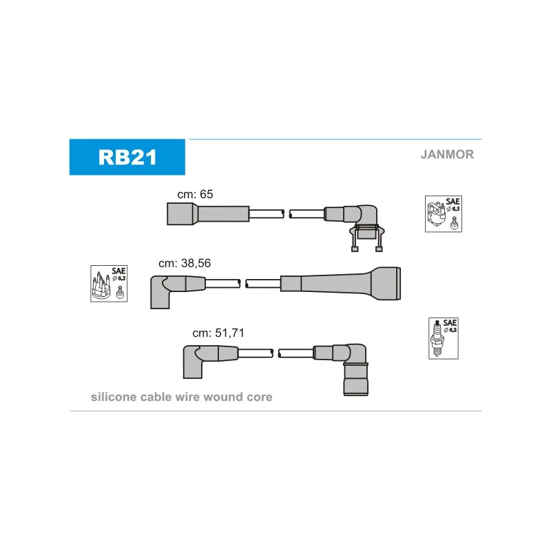 Kit de câbles d'allumage JANMOR RB21