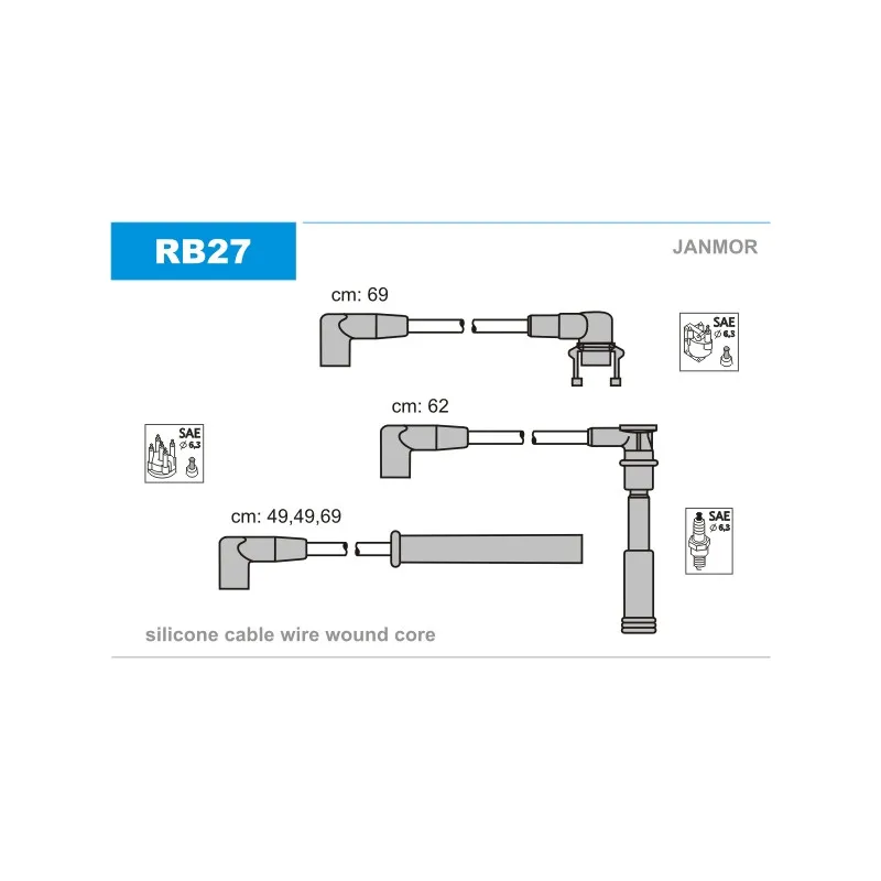 Kit de câbles d'allumage JANMOR RB27