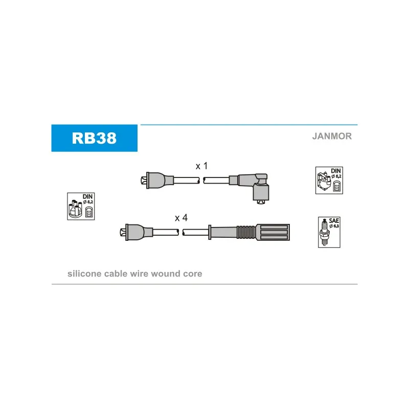 Kit de câbles d'allumage JANMOR RB38