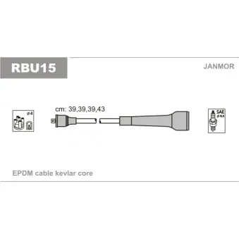 Kit de câbles d'allumage JANMOR RBU15