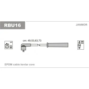 Kit de câbles d'allumage JANMOR RBU16