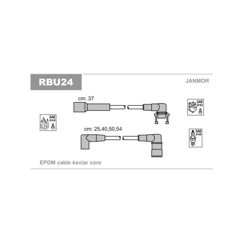 Kit de câbles d'allumage JANMOR RBU24