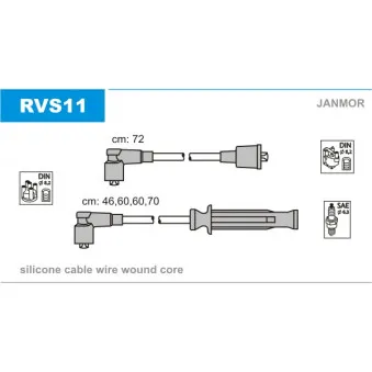 Kit de câbles d'allumage JANMOR RVS11