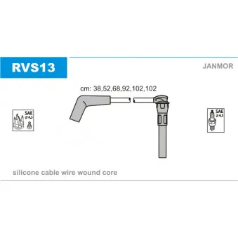 Kit de câbles d'allumage JANMOR RVS13