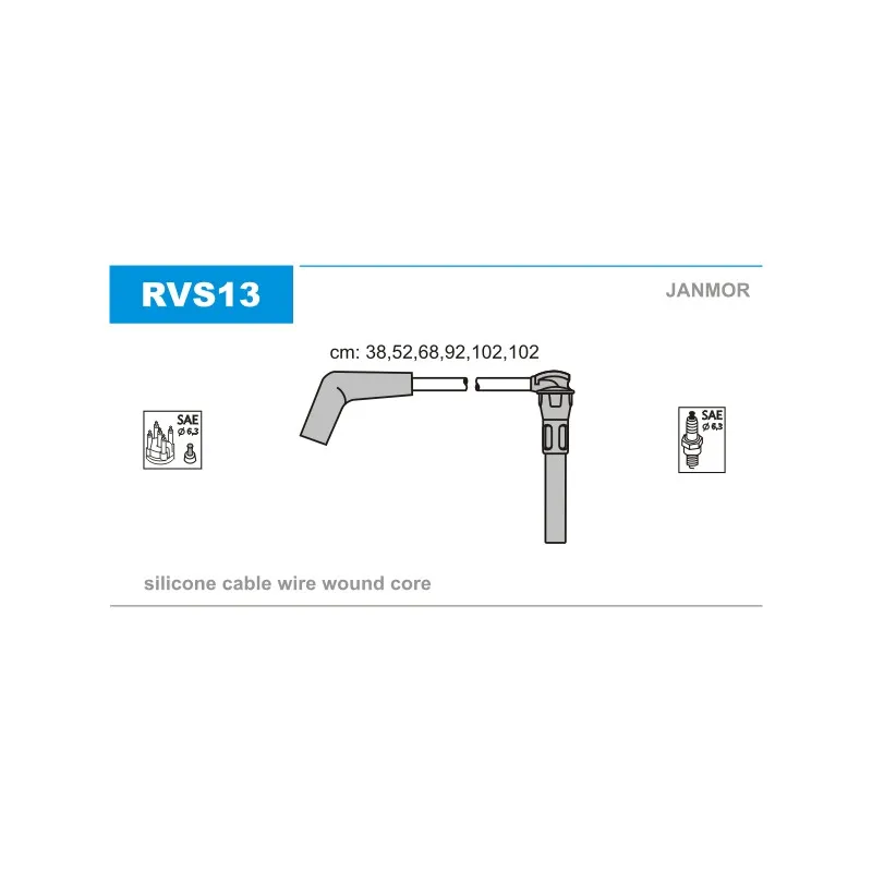 Kit de câbles d'allumage JANMOR RVS13