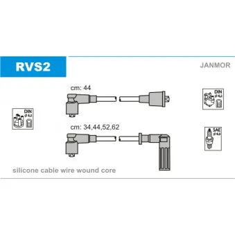 Kit de câbles d'allumage JANMOR RVS2