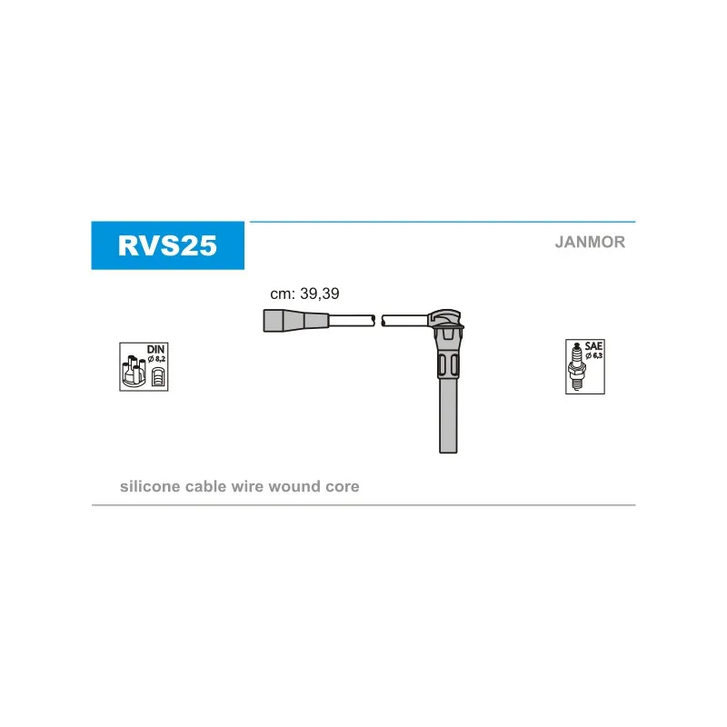 Kit de câbles d'allumage JANMOR RVS25