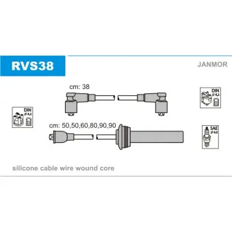 Kit de câbles d'allumage JANMOR RVS38