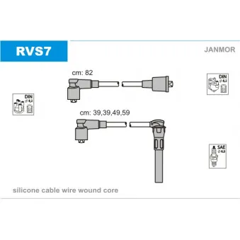Kit de câbles d'allumage JANMOR RVS7