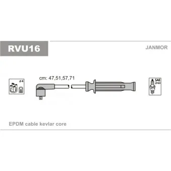 Kit de câbles d'allumage JANMOR RVU16