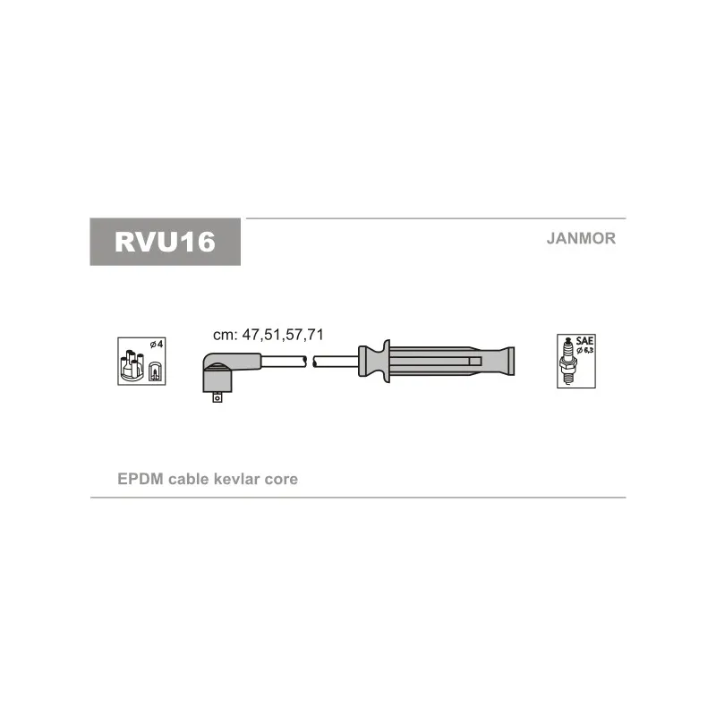 Kit de câbles d'allumage JANMOR RVU16