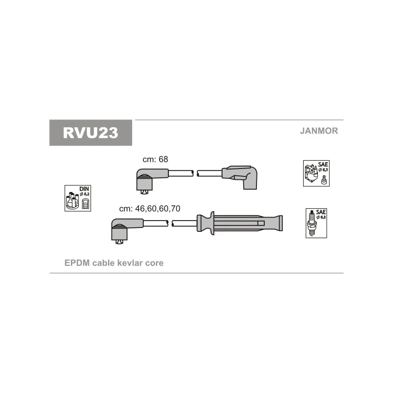 Kit de câbles d'allumage JANMOR RVU23
