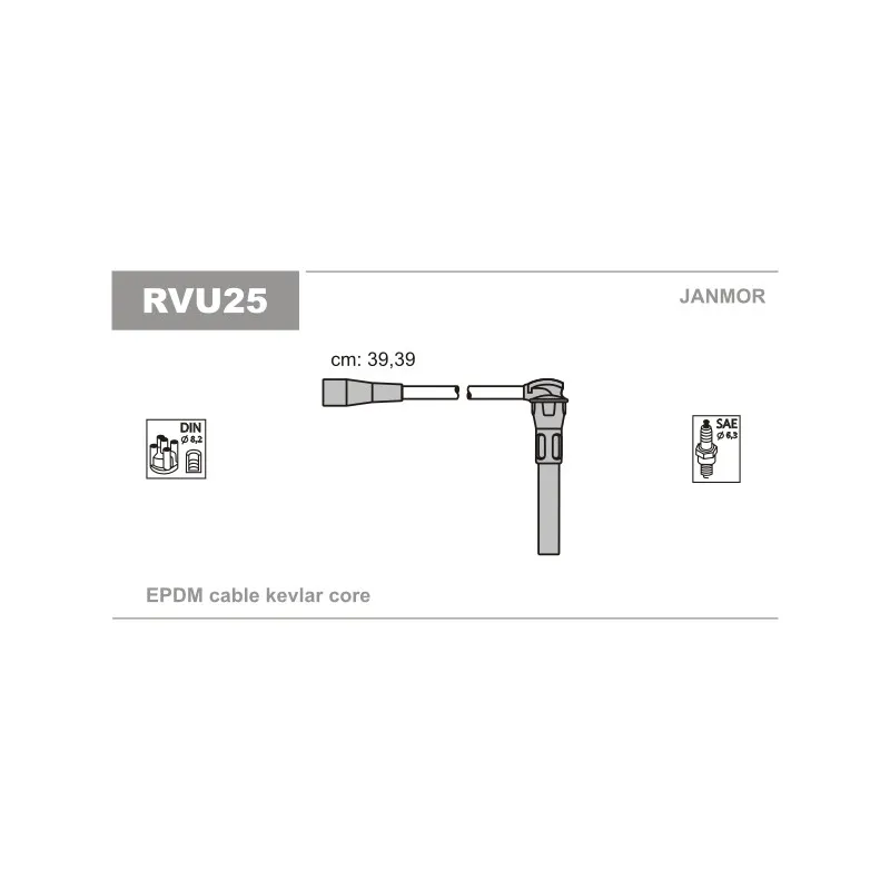 Kit de câbles d'allumage JANMOR RVU25