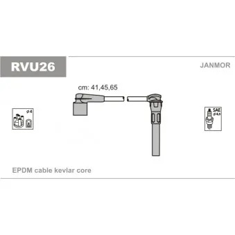 Kit de câbles d'allumage JANMOR RVU26