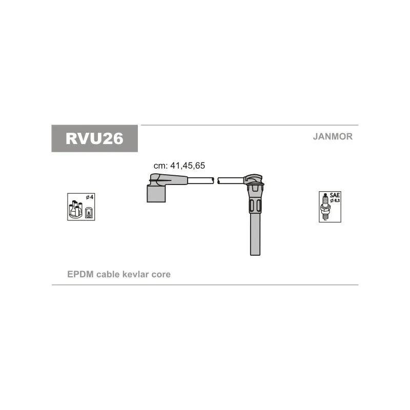 Kit de câbles d'allumage JANMOR RVU26