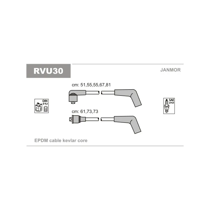 Kit de câbles d'allumage JANMOR RVU30